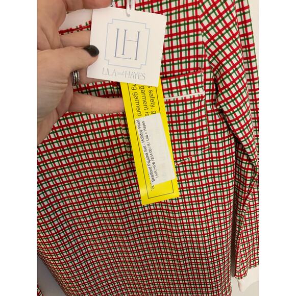 Lila + Hayes Bradford Pajama Set - Holiday Plaid NWT size 8 - Picture 4 of 5